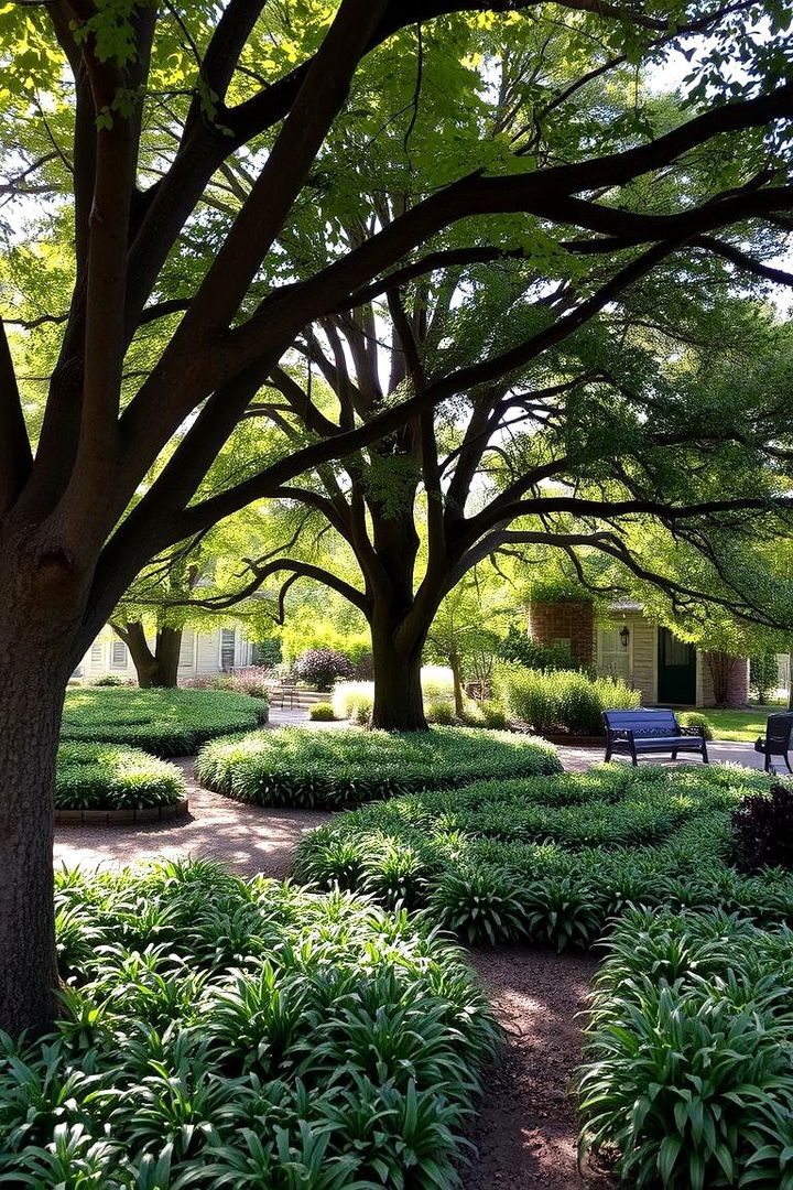 Refreshing Shade Garden Under Canopies - 22 English Garden Ideas