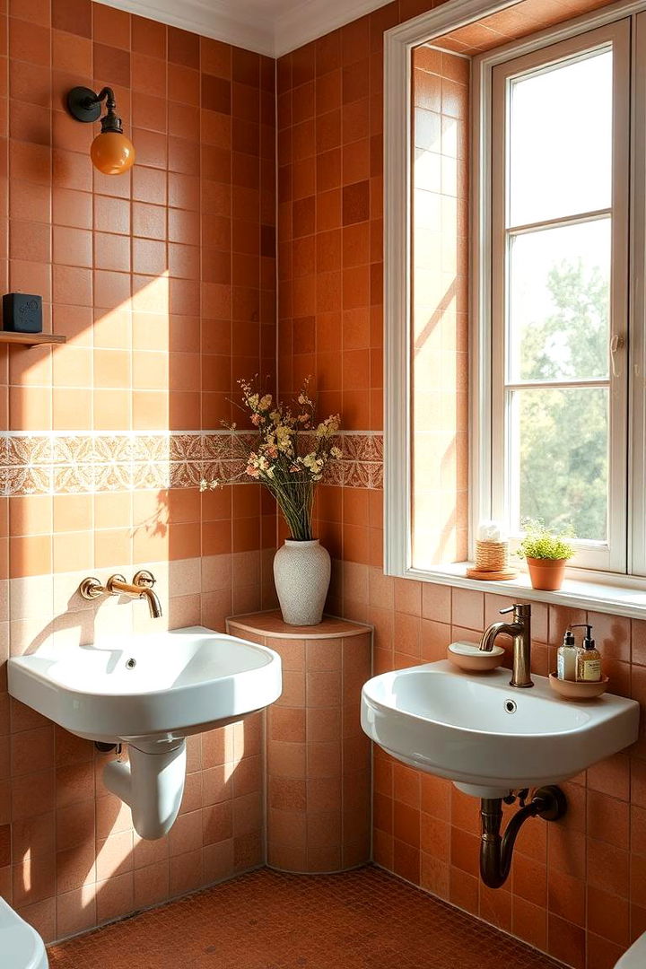Refreshing Terracotta Bathroom Decor - 22 terracotta home decor ideas