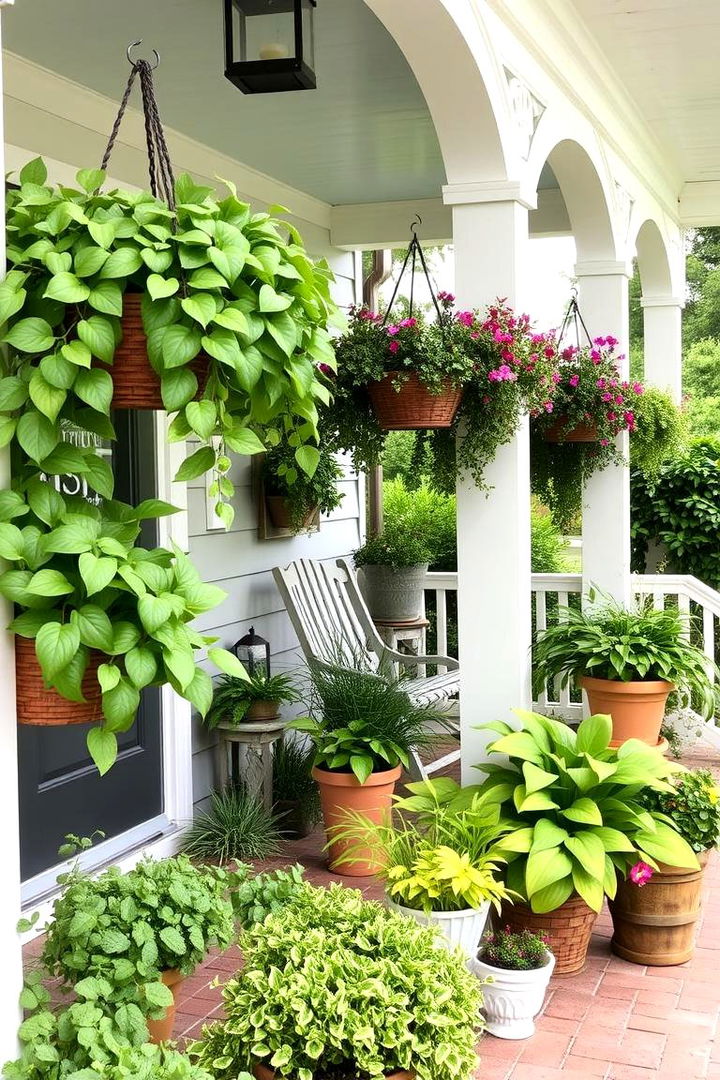 Refreshing with Coastal Plants - 22 Small Cape Cod Front Porch Ideas