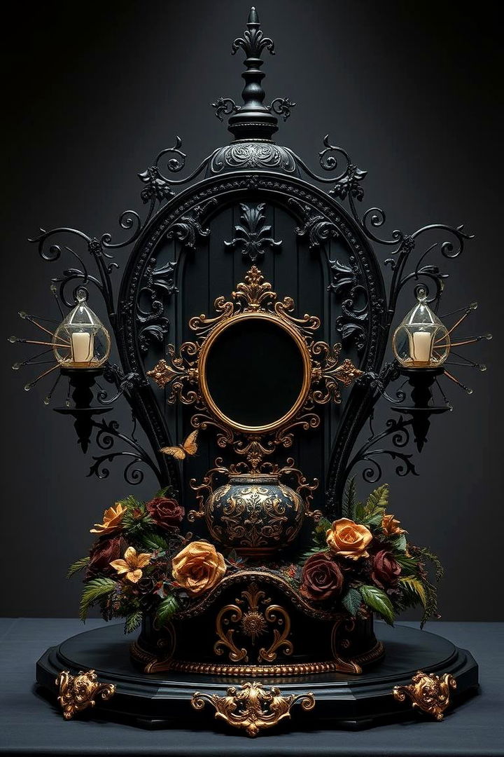 Regal Heritage Display - 22 Black and Gold Centerpiece Ideas