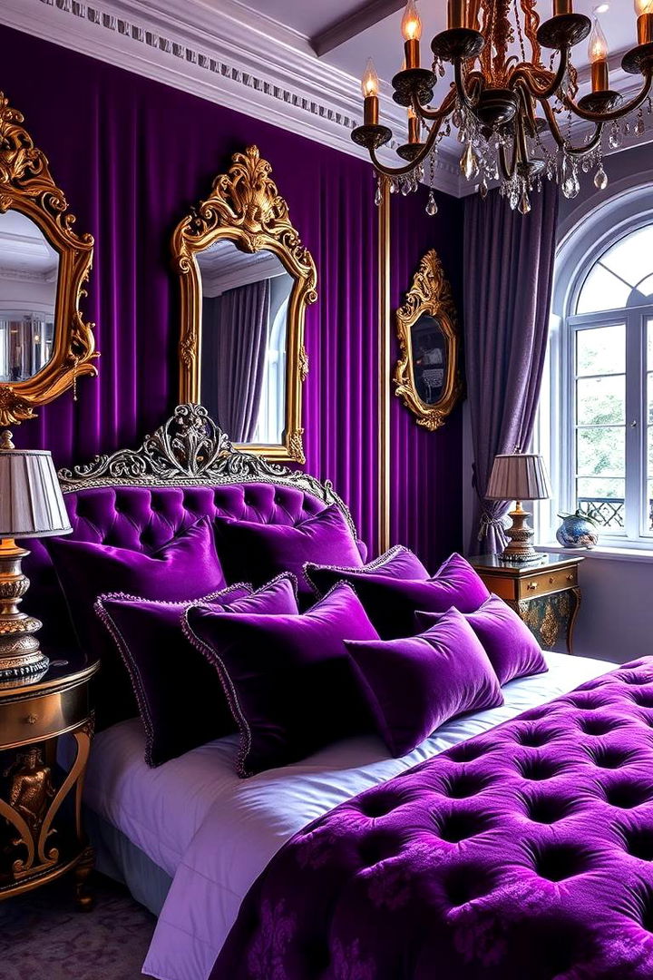 Regal Purple Accents - Blue and Purple Bedroom Decor Ideas & Tips
