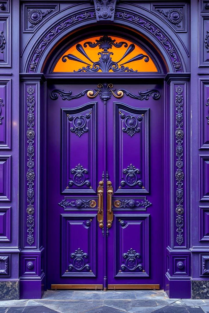 Regal Purple for Luxury - 22 Front Door Color Ideas