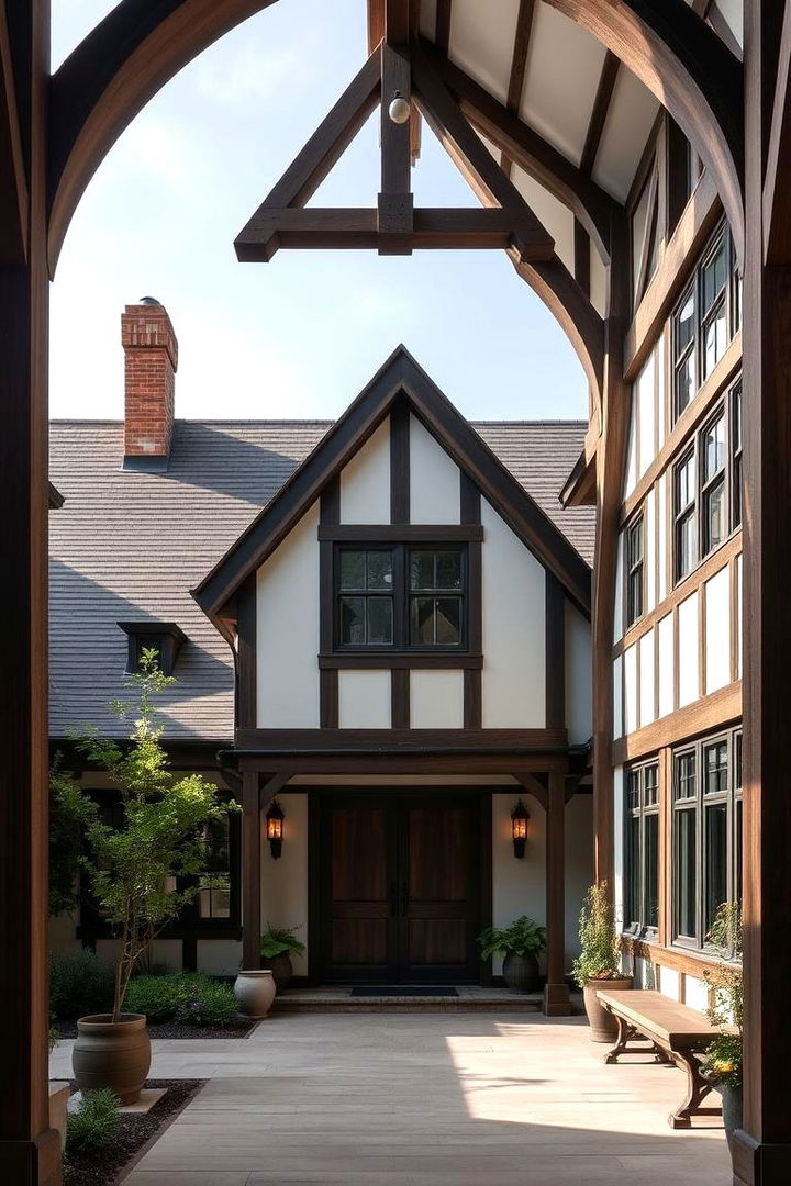 Reimagined Timber Framing Elements - 22 Modern Tudor Exterior Inspiration