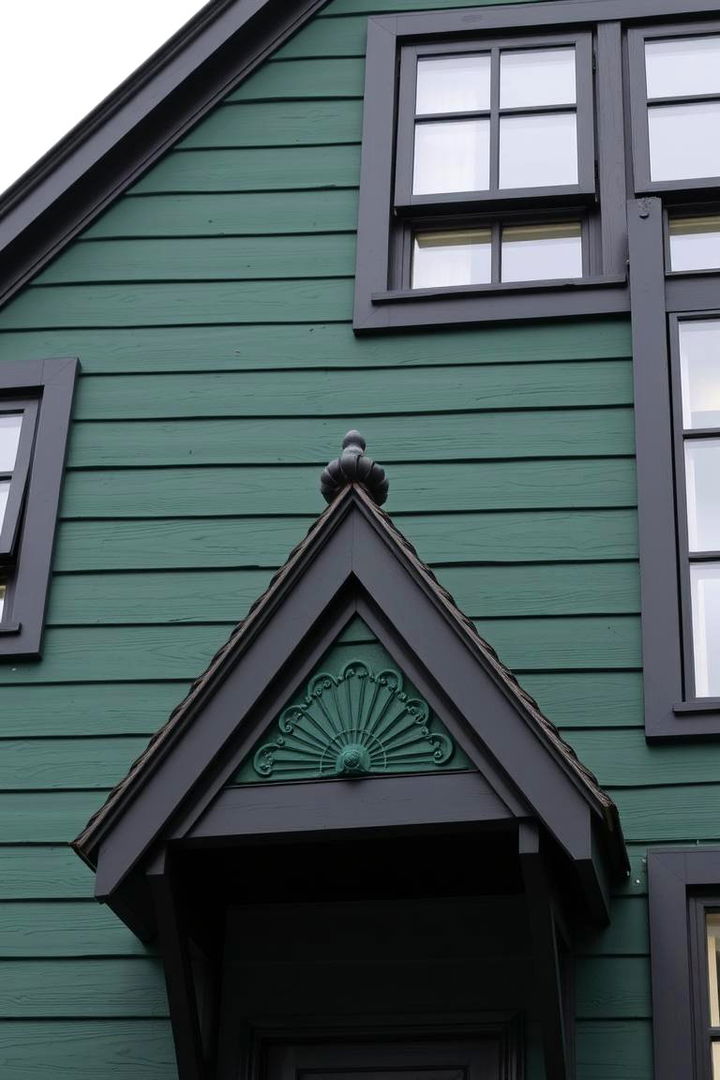 Reinforced Structural Integrity - 22 Forest Green House With Black Trim