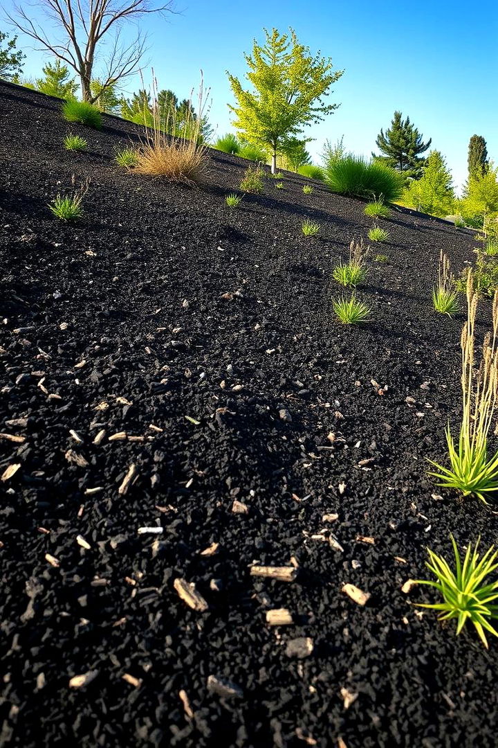 Reinforcing Robust Erosion Control Measures - 22 Black Mulch Landscaping Ideas