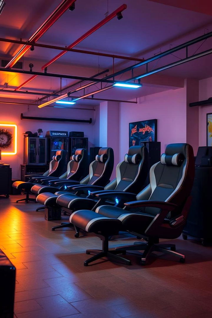 Relaxation Zone with Gaming Chairs - 22 Garage Game Room Ideas