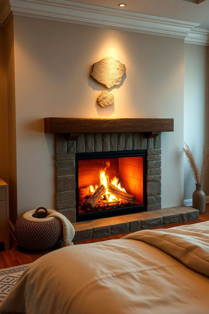 Relaxing Fireplace with Calming Ambience - 22 Bedroom Fireplace Ideas