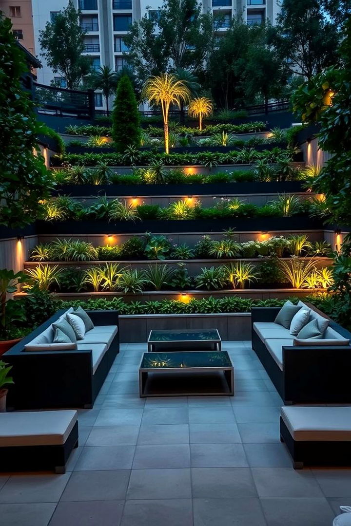 Relaxing Outdoor Lounge - 22 Terraced Garden Ideas