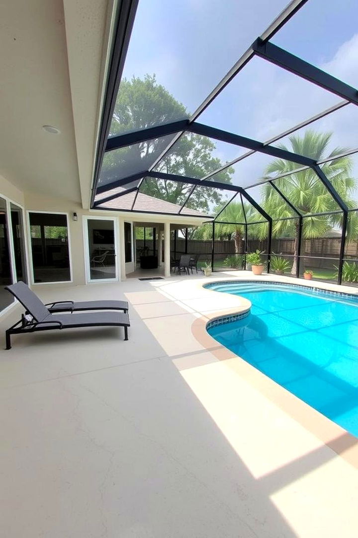 Relaxing Poolside Deck Vibes - 22 Screened-in Deck Ideas