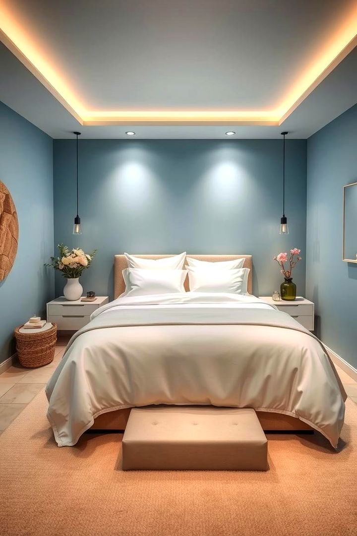 Relaxing Spa Escape - 22 Blue and White Bedroom Ideas