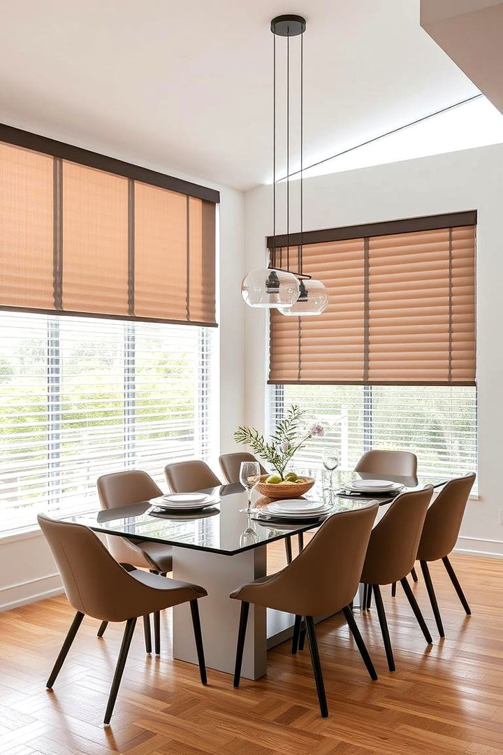 Remote Controlled Smart Blinds - 22 Dining Room Window Treatments