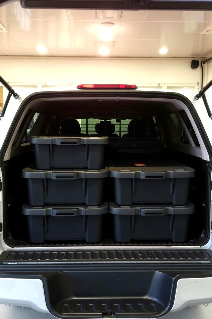 Removable Storage Bin Systems - 22 Truck Bed Storage Ideas
