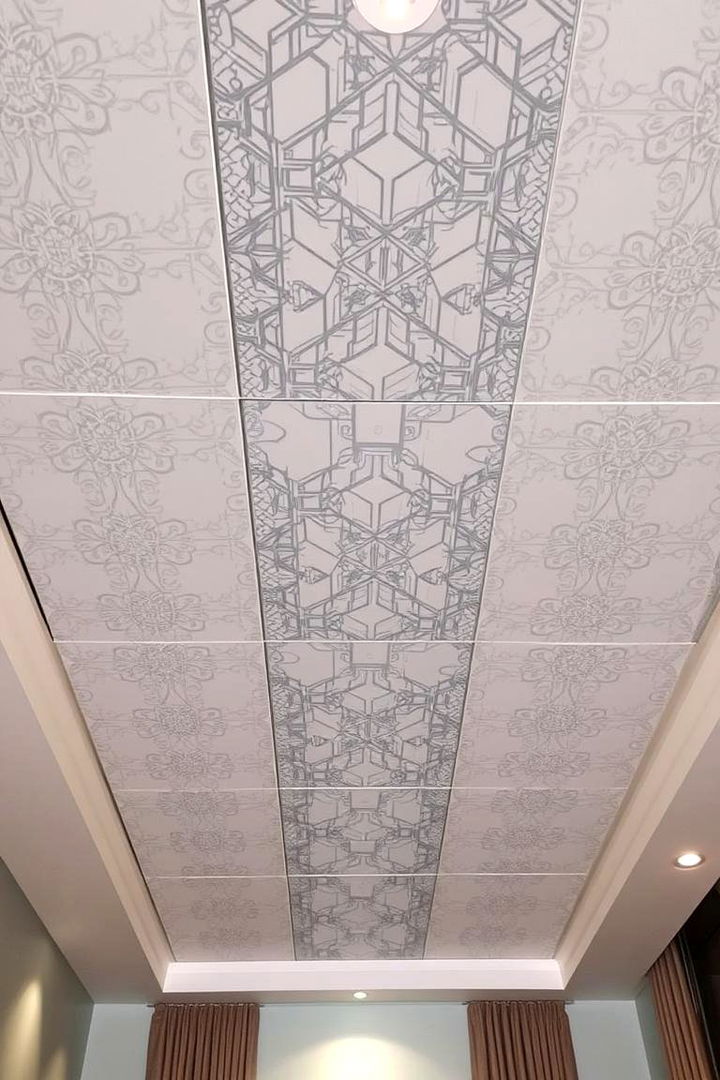 Removable Wallpaper Panels - 22 Cheap Ceiling Ideas