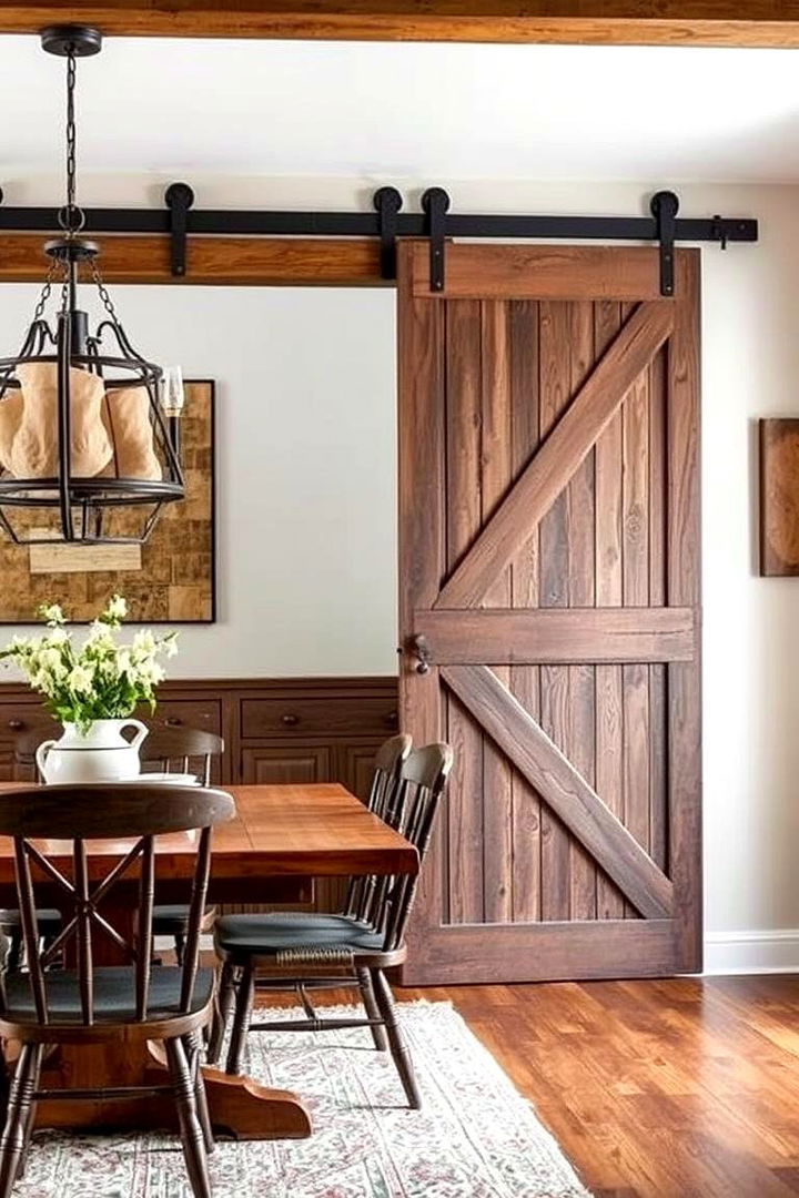 Repurposed Barn Doors - 22 Rustic Dining Room Ideas