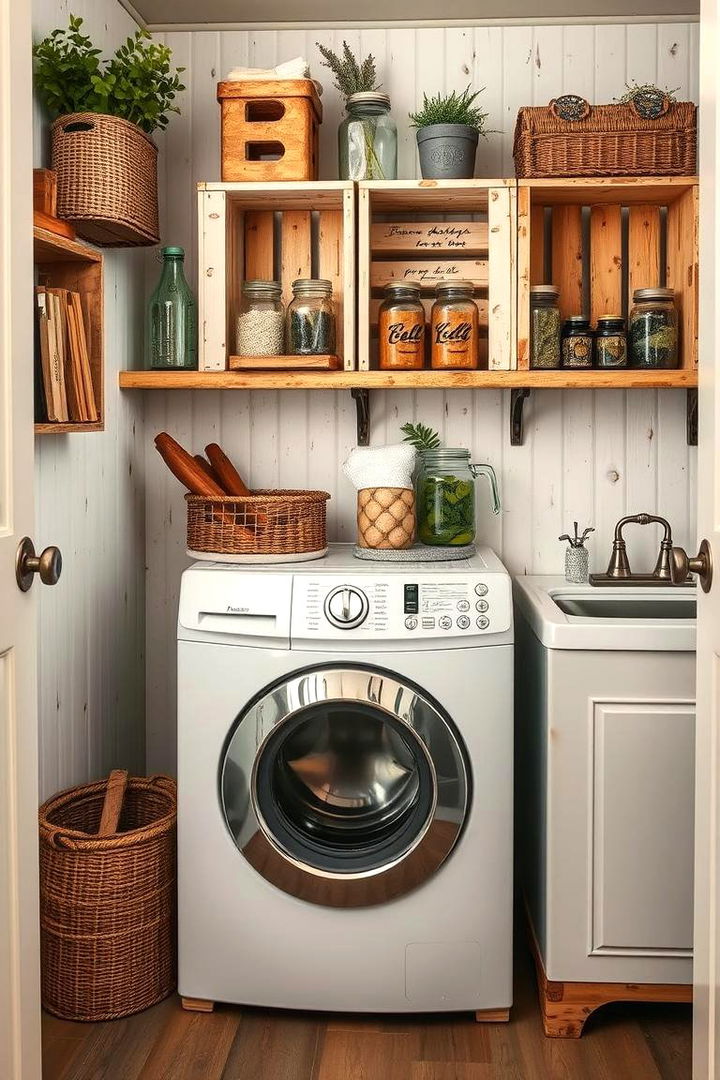 Repurposed Materials for Unique Decor - 22 Boho Laundry Room Ideas