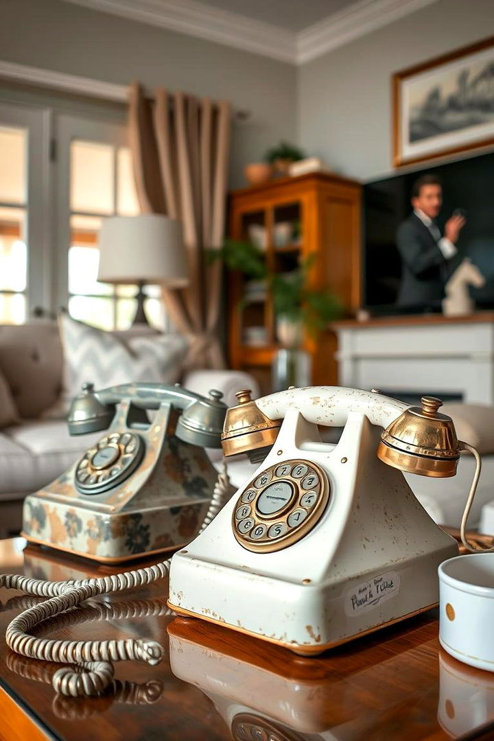Repurposed Retro Telephones - 22 Steampunk Living Room Ideas