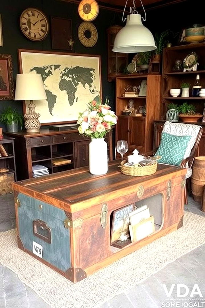 Repurposed Vintage Finds - 22 Small Rustic Living Room Ideas