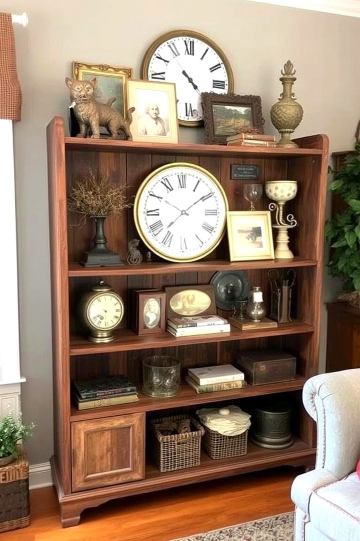 Repurposed Vintage Finds - 22 Bookshelf Organization Ideas