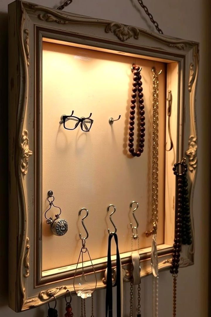 Repurposed Vintage Frames - 22 Jewelry Storage Ideas