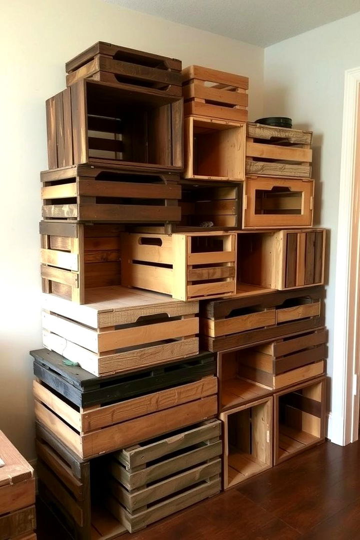 Repurposed Wooden Crates - 22 Vinyl Record Storage Ideas