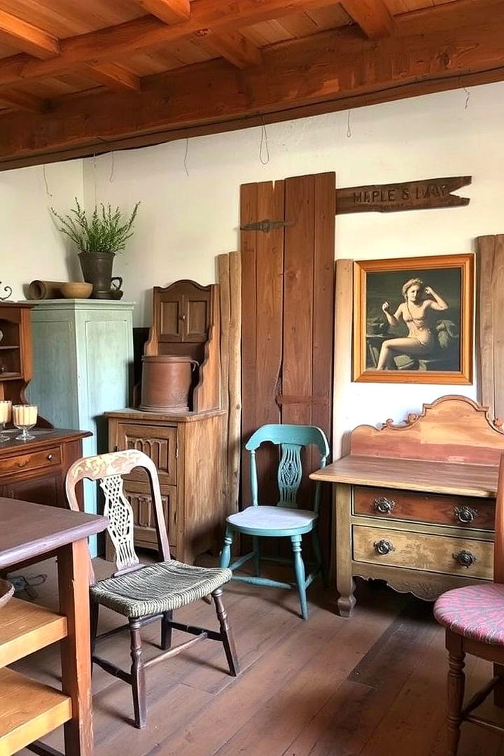 Repurposing Antique Elements - 22 Primitive Living Room Ideas