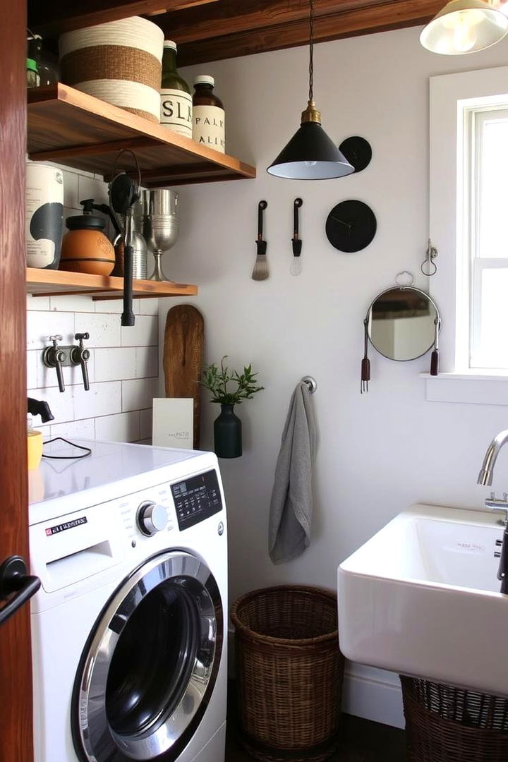 Repurposing Old Fixtures with Modern Flair - 22 Rustic Laundry Room Ideas