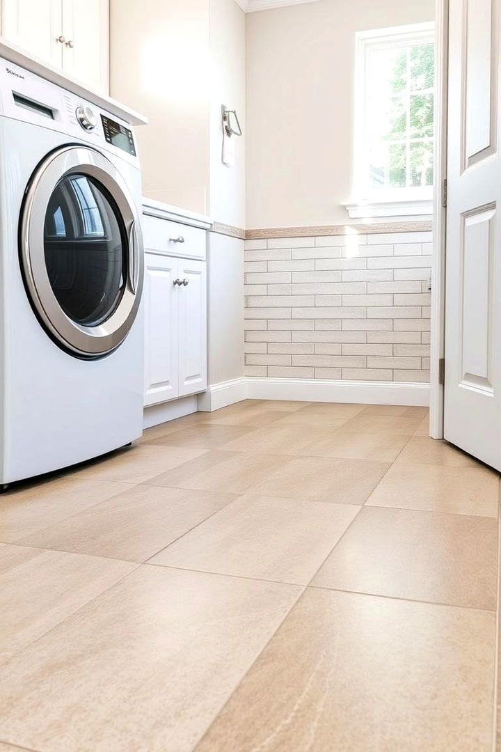 Resilient Porcelain Tile - 22 Laundry Room Floor Ideas