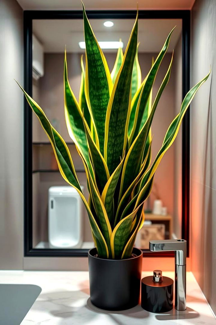 Resilient Snake Plant - 22 Best Plants for Bathroom