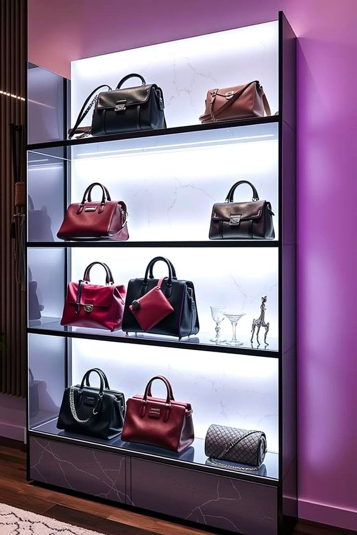 Resin coated Shelving Units - 22 Purse Storage Ideas