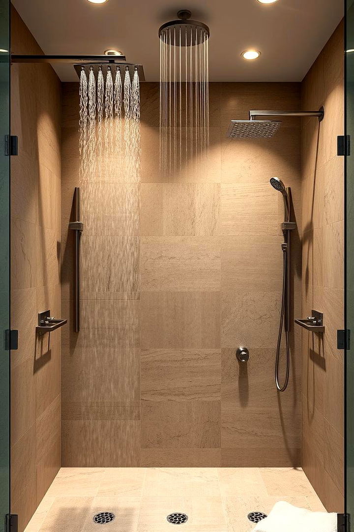 Resort style Oasis Experience - 22 Double Shower Ideas