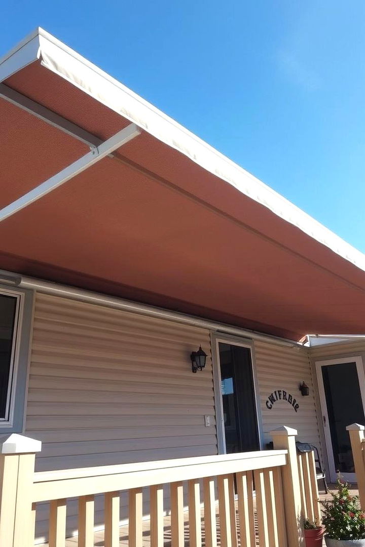 Retractable Awning Solutions - 22 Mobile Home Deck Ideas