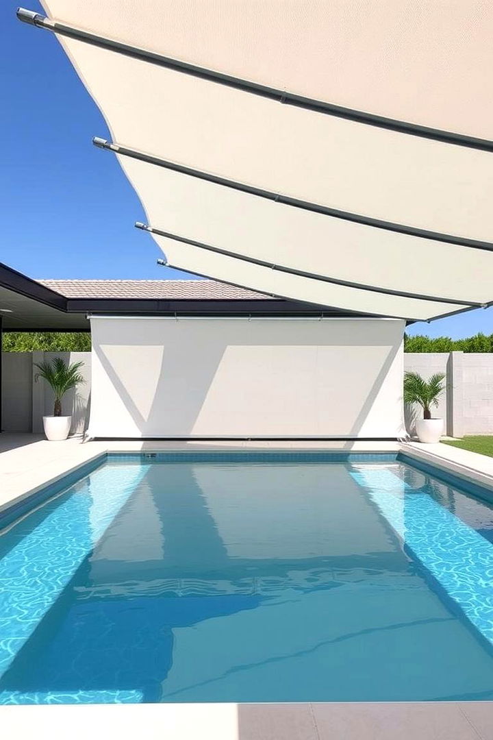 Retractable Awnings for Flexible Seclusion - 22 Pool Privacy Ideas