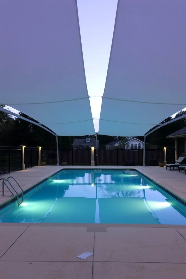 Retractable Canopies to Guard Your Space - 22 Pool Privacy Ideas
