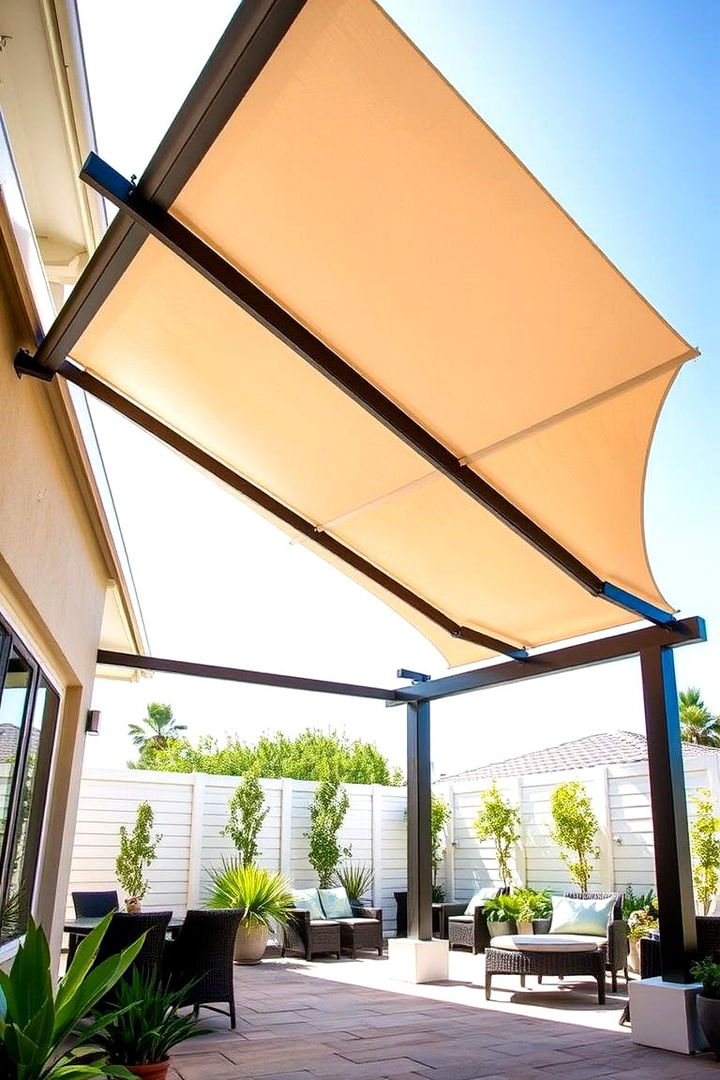 Retractable Canopy Pergola - 22 Patio Pergola Ideas
