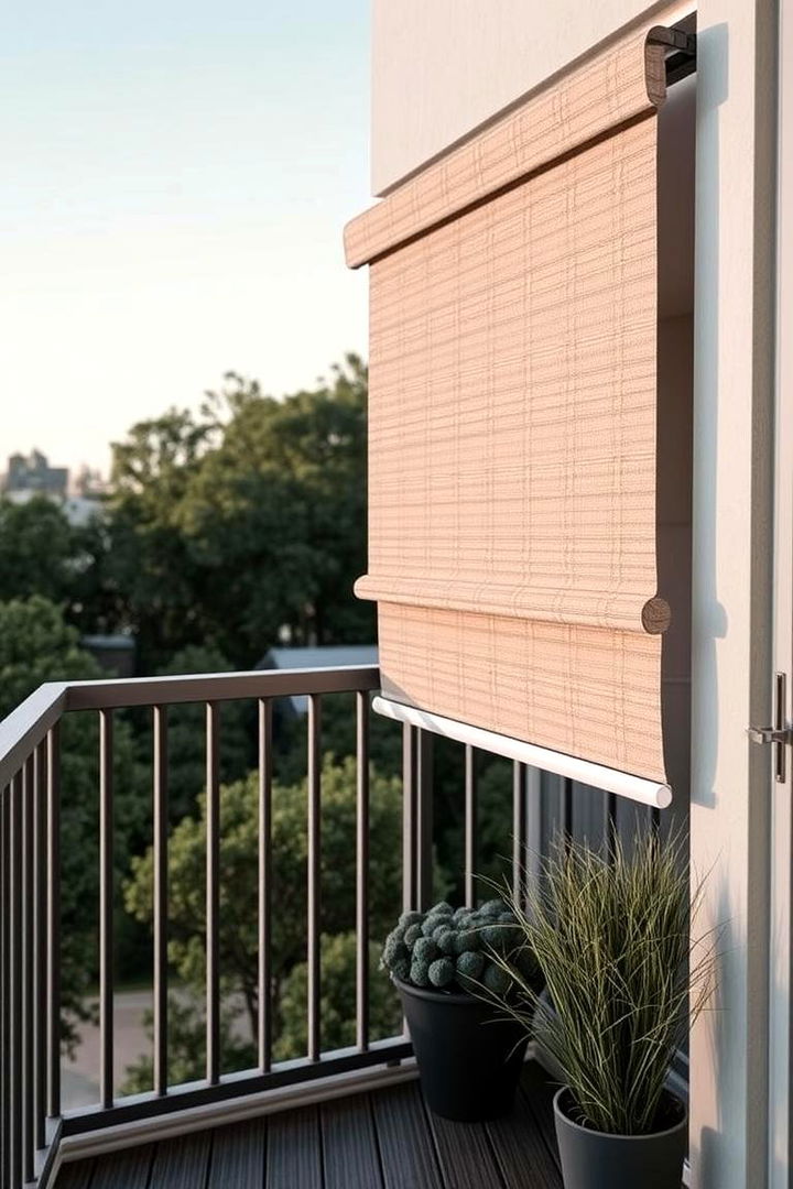 Retractable Fabric Blinds for Seamless Transition - 22 Balcony Shade Ideas
