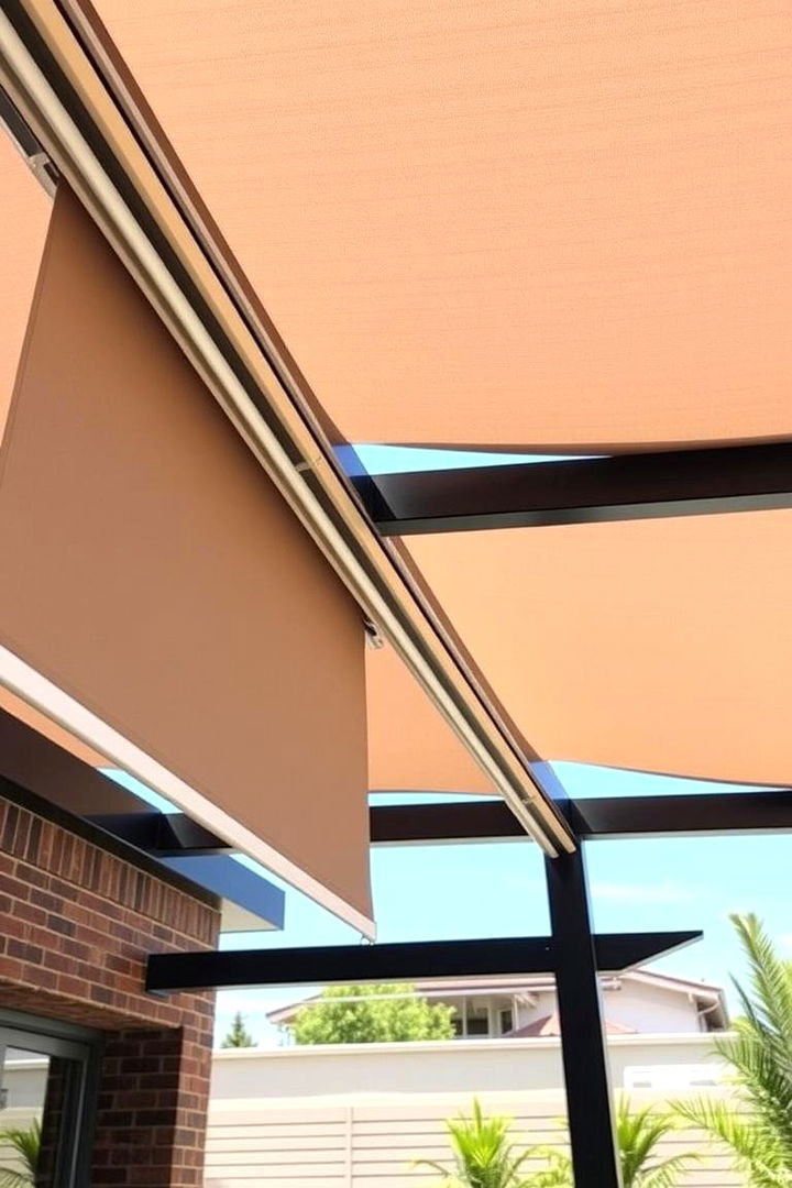 Retractable Roller Shades on Pergolas - 22 Pergola Shade Ideas