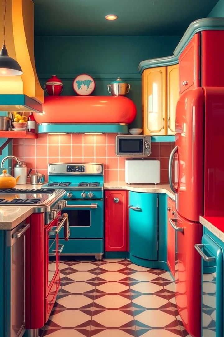 Retro Appliances - 22 Mid-century Modern Kitchen Ideas