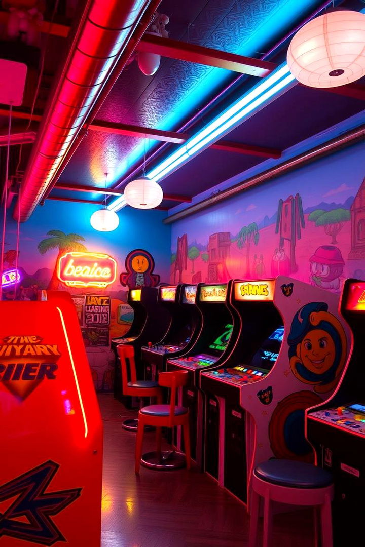 Retro Arcade Experience - 22 Luxury Game Room Ideas