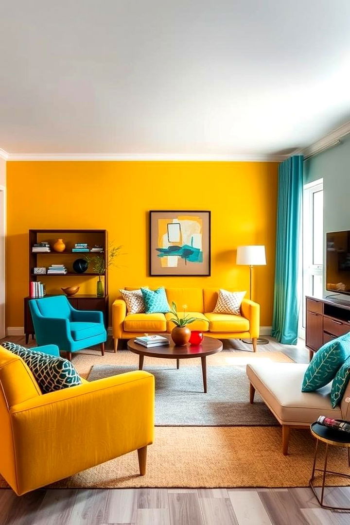 Retro Color Palettes - 22 Vintage Living Room Ideas