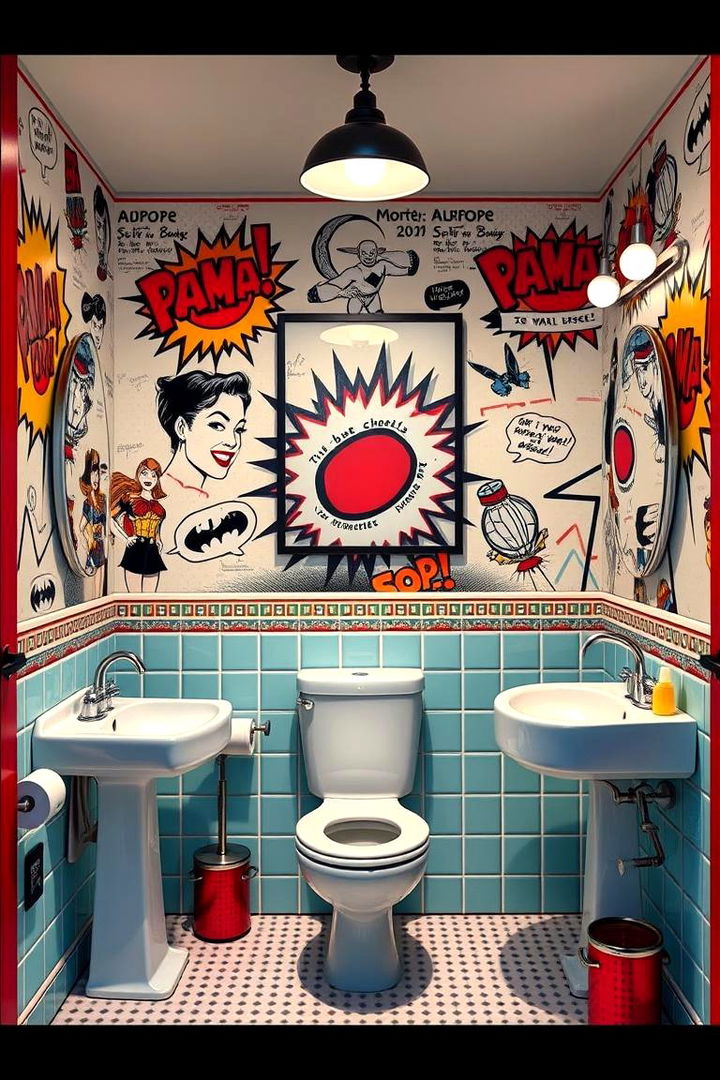 Retro Comic Book Fun - 22 Boy Bathroom Ideas