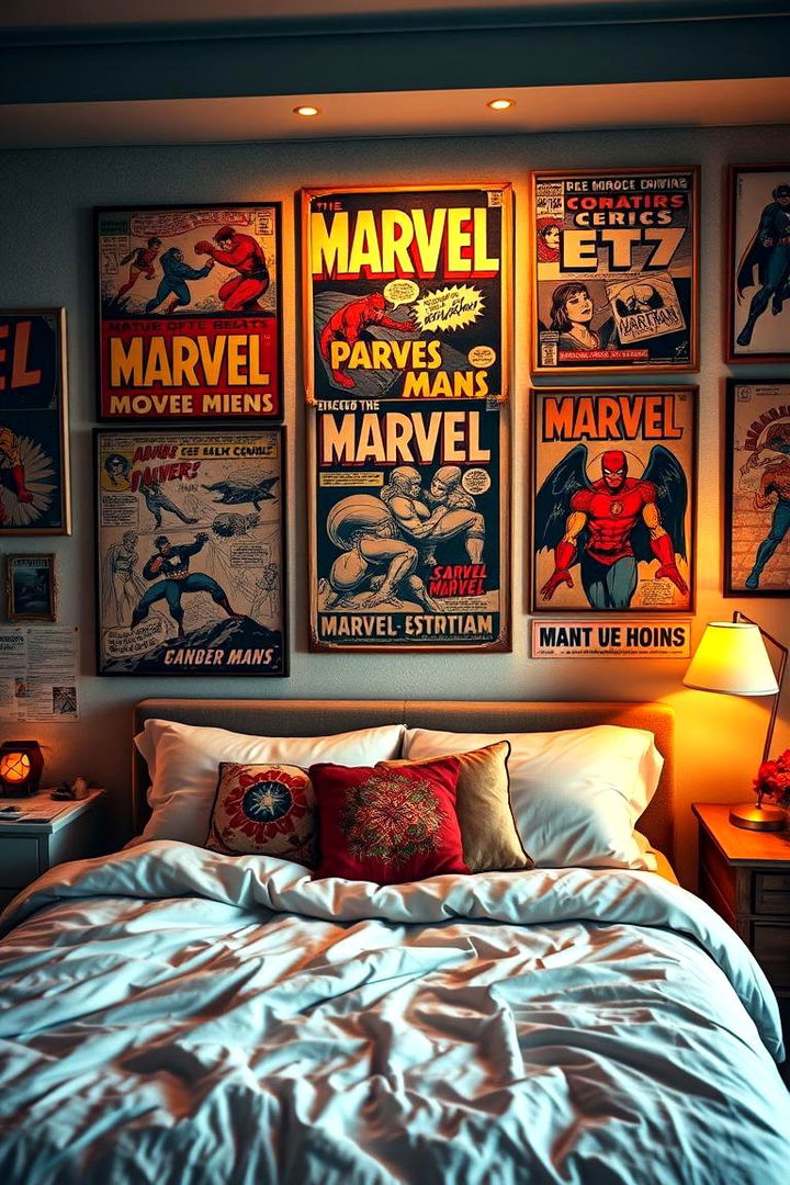 Retro Comic Vibes - 22 Marvel Bedroom Ideas