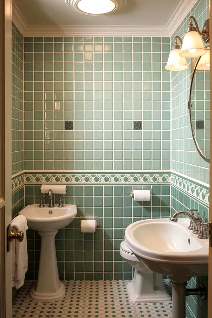 Retro Green Tile Revival - 22 Green Tile Bathroom Ideas