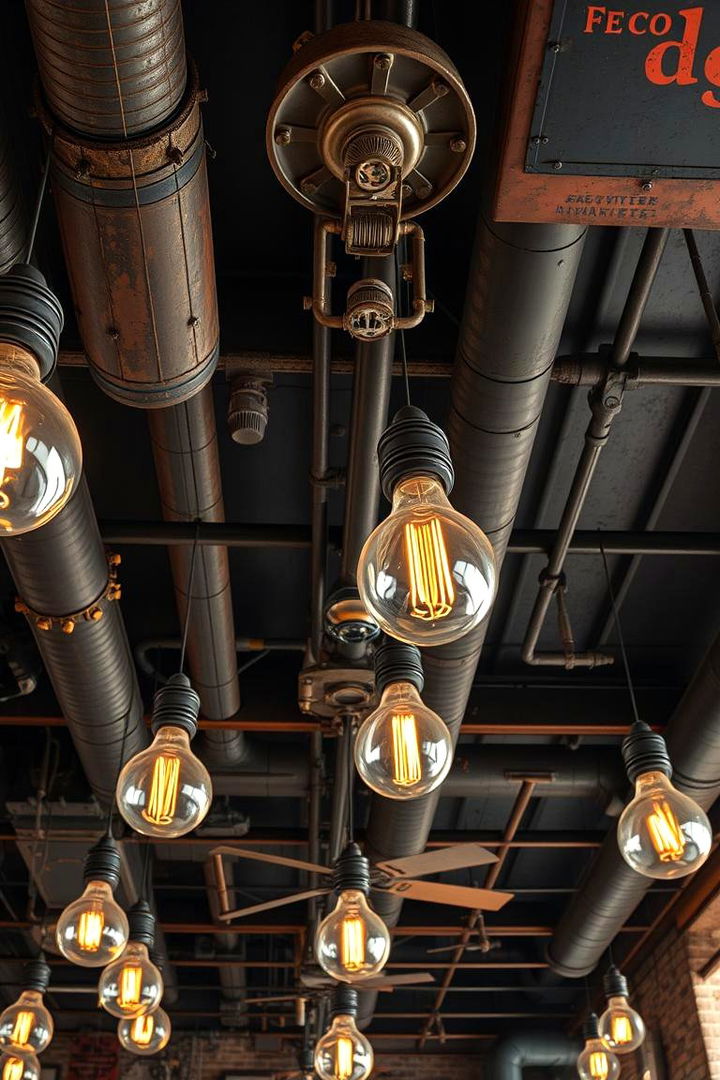Retro Industrial Charm - 22 Exposed Basement Ceiling Ideas