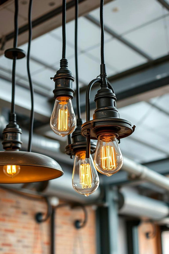 Retro Industrial Lighting Fixtures - 22 Industrial Decor Ideas
