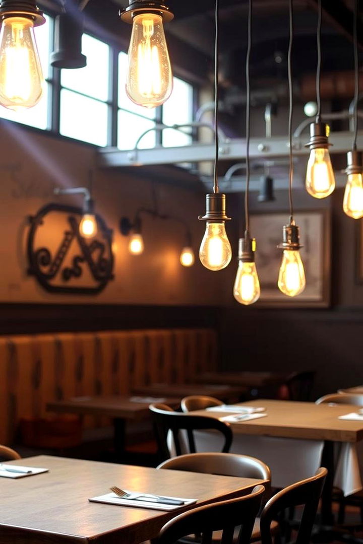 Retro Industrial Lighting for Character - 22 Small Dining Room Lighting Ideas