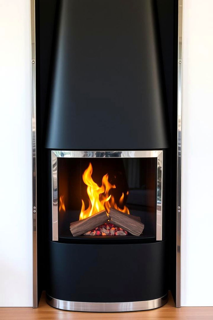 Retro Inspired Modern Fireplace - 22 Modern Fireplace Ideas