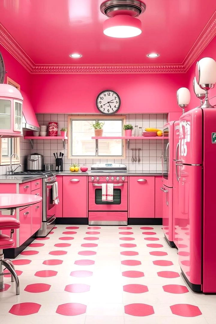 Retro Inspired Pink - 22 Pink Kitchen Ideas