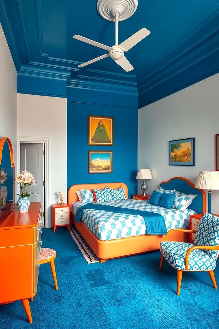 Retro Inspired Revival - 22 Blue and White Bedroom Ideas