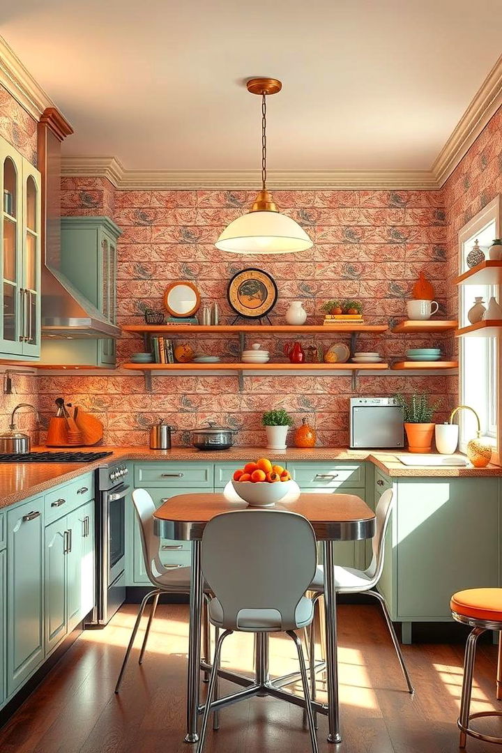 Retro Kitchen Dining Integration - 22 Vintage Dining Room Ideas