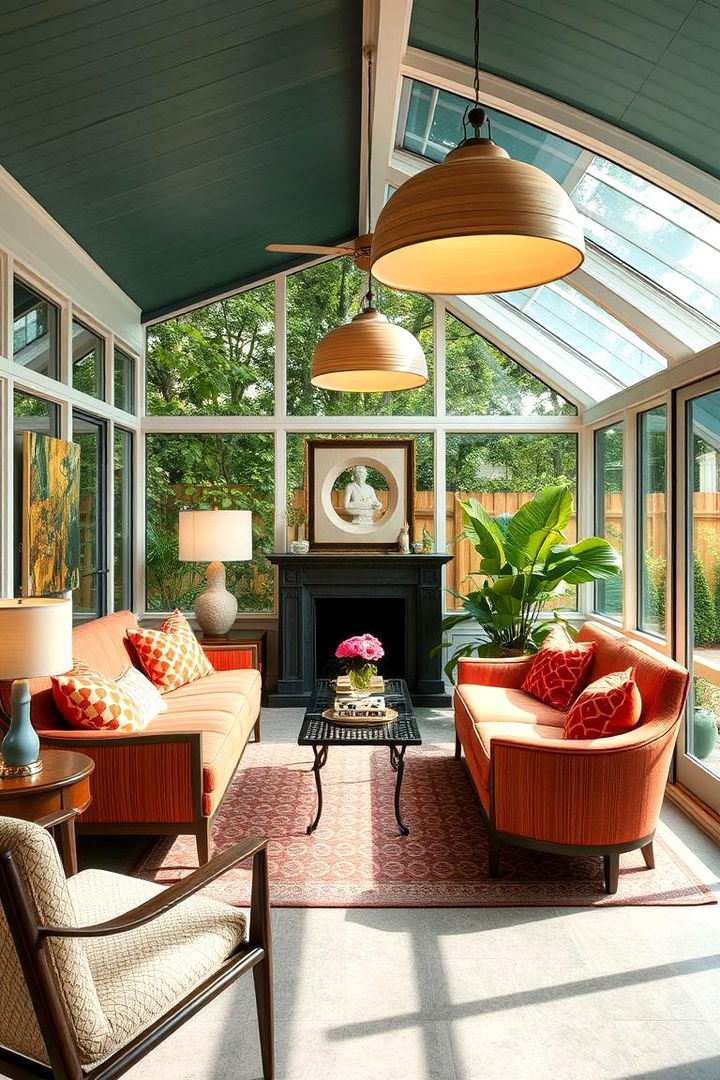Retro Modern Blend Innovations - 22 Mid-century Modern Sunroom Ideas